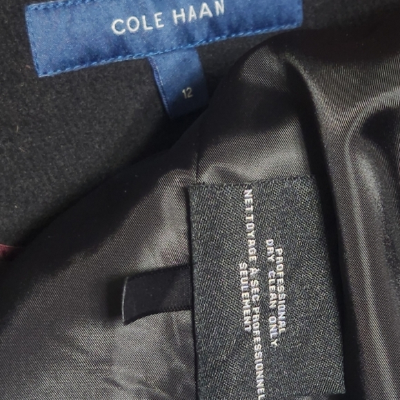 Cole Haan Queen Ann Collar Wool Blend Cape Coat - Picture 4 of 6